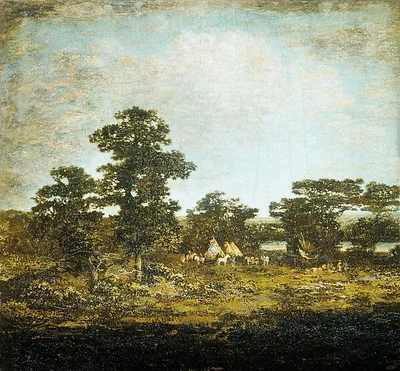 An Indian Encampment by Ralph Albert Blakelock