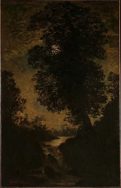 A Waterfall, Moonlight by Ralph Albert Blakelock