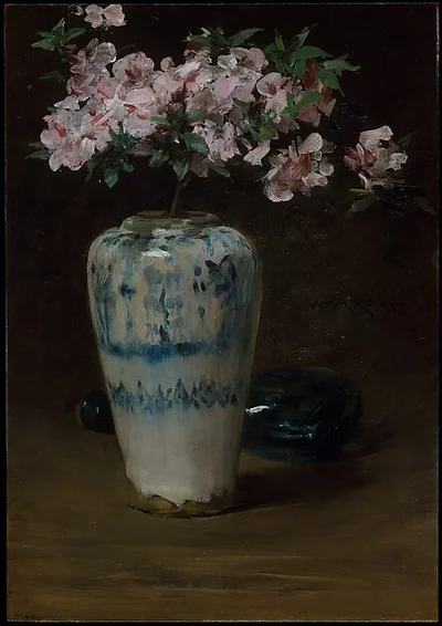 Pink Azalea—Chinese Vase by William Merritt Chase