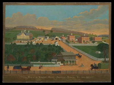 View of the Schuylkill County Almshouse Property by Charles C. Hofmann