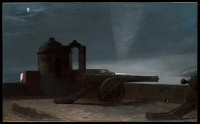 Searchlight on Harbor Entrance, Santiago de Cuba by Winslow Homer