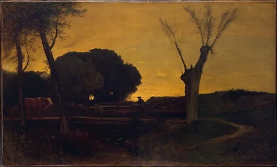 Evening at Medfield, Massachusetts by George Inness
