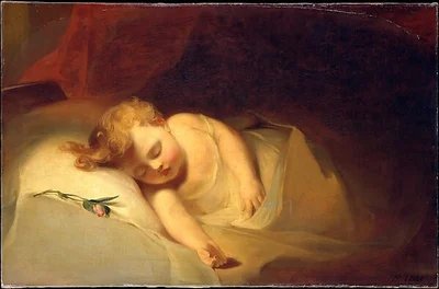 Child Asleep (The Rosebud) by Thomas Sully