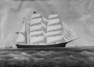 The Ship "John W. Brewer" by Chinese Painter