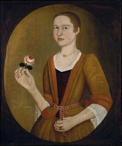 Young Lady with a Rose by Pieter Vanderlyn
