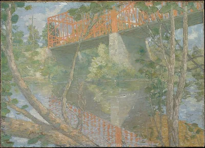 The Red Bridge by Julian Alden Weir