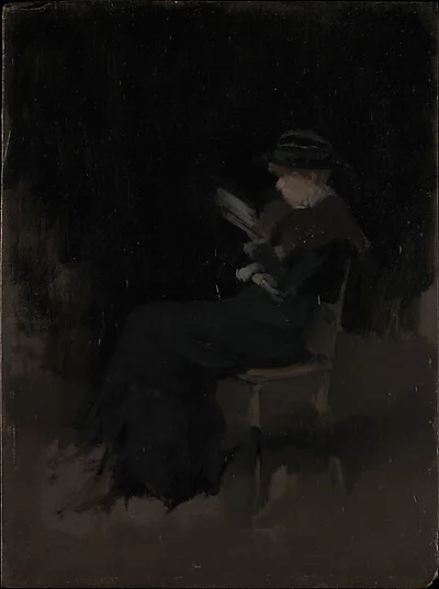 Arrangement in Black: Girl Reading by James McNeill Whistler