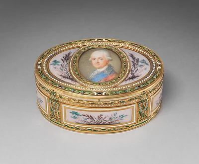 Snuffbox with portrait of a man, probably Prinz Karl von Sachsen (1733–1796) by Jean-Joseph Barrière