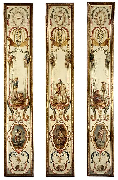 January and February (part of a set illustrating the months of the year) by Antoine Watteau