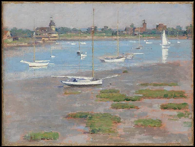 Low Tide, Riverside Yacht Club by Theodore Robinson