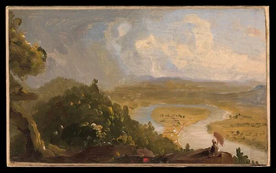 Sketch for View from Mount Holyoke, Northampton, Massachusetts, after a Thunderstorm (The Oxbow) by Thomas Cole