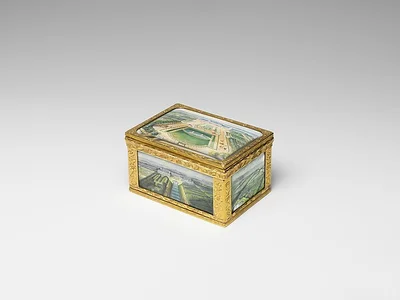 Snuffbox with views at the château of Chanteloup by Pierre-François Delafons