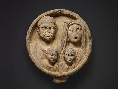 Marble funerary relief by Unknown Artist