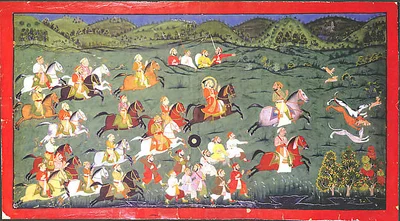 Maharana Sangram Singh II Hunts Hares at Naramangra by Unidentified artist