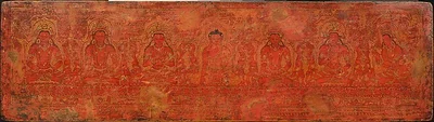 The Buddha Shakyamuni, Five Past Buddhas, and Maitreya by Unknown Artist