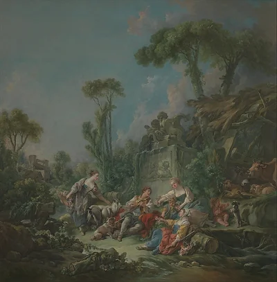 Shepherd's Idyll by François Boucher
