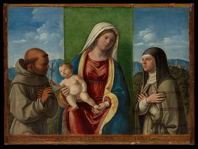 Madonna and Child with Saints Francis and Clare by Cima da Conegliano (Giovanni Battista Cima)