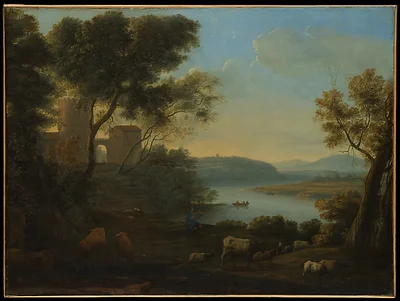 Pastoral Landscape: The Roman Campagna by Claude Lorrain (Claude Gellée)