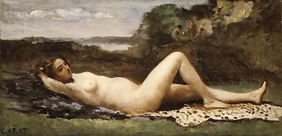 Bacchante in a Landscape by Camille Corot
