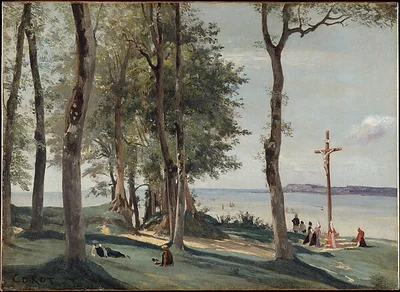 Honfleur: Calvary by Camille Corot