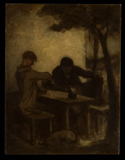 The Drinkers by Honoré Daumier