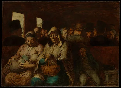 The Third-Class Carriage by Honoré Daumier