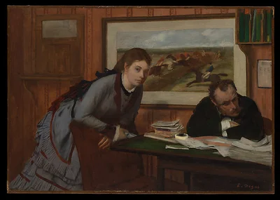 Sulking by Edgar Degas