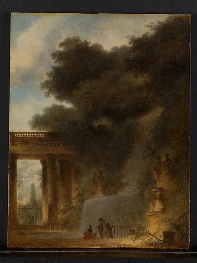 The Cascade by Jean Honoré Fragonard