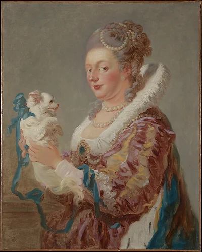 Marie Emilie Coignet de Courson (1716–1806) with a Dog by Jean Honoré Fragonard