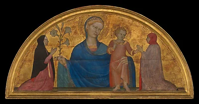 Madonna and Child with Donors by Giovanni da Milano