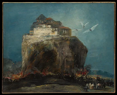 A City on a Rock by Goya