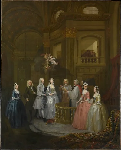 The Wedding of Stephen Beckingham and Mary Cox by William Hogarth