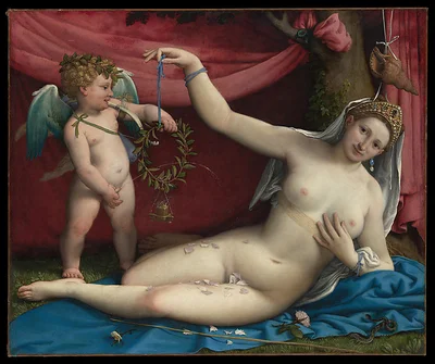 Venus and Cupid by Lorenzo Lotto