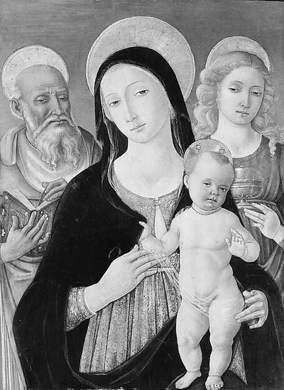 Madonna and Child with Saints Jerome and Mary Magdalen by Matteo di Giovanni di Bartolo