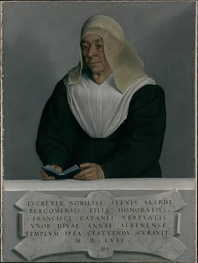 Lucrezia Agliardi Vertova (1490?–1558) by Giovanni Battista Moroni