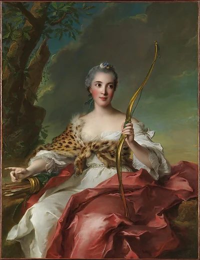 Madame Bergeret de Frouville as Diana by Jean Marc Nattier