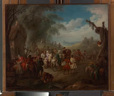 Troops on the March by Jean-Baptiste Joseph Pater