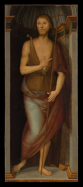 Saint John the Baptist; Saint Lucy by Perugino (Pietro di Cristoforo Vannucci)