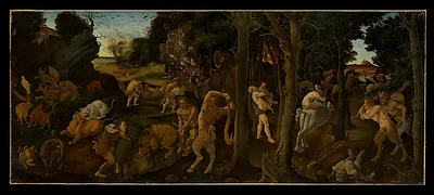 A Hunting Scene by Piero di Cosimo (Piero di Lorenzo di Piero d'Antonio)