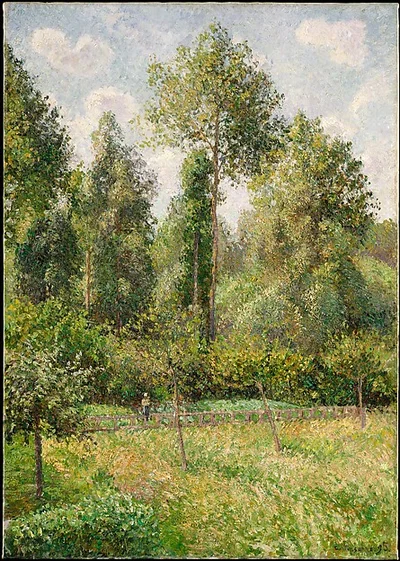 Poplars, Eragny by Camille Pissarro
