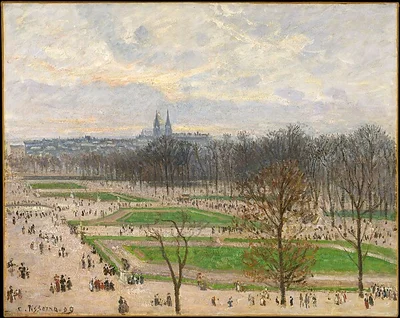 The Garden of the Tuileries on a Winter Afternoon by Camille Pissarro