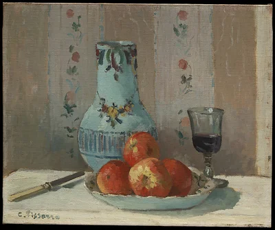 Still Life with Apples and Pitcher by Camille Pissarro