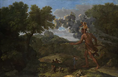 Blind Orion Searching for the Rising Sun by Nicolas Poussin