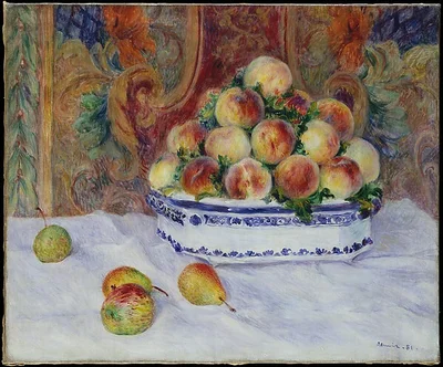 Still Life with Peaches by Auguste Renoir