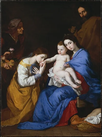 The Holy Family with Saints Anne and Catherine of Alexandria by Jusepe de Ribera (called Lo Spagnoletto)