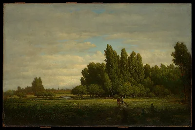 A Meadow Bordered by Trees by Théodore Rousseau