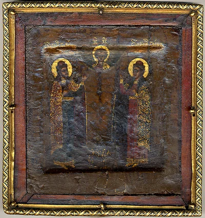 The Christ Child with Saints Boris and Gleb by Russian Painter