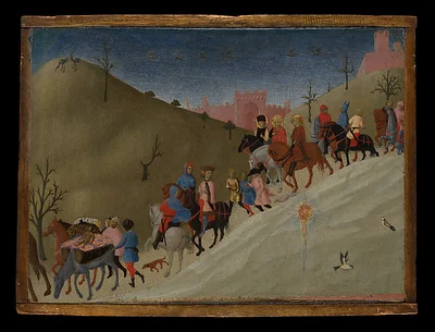 The Journey of the Magi by Sassetta (Stefano di Giovanni)