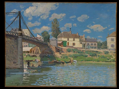 The Bridge at Villeneuve-la-Garenne by Alfred Sisley