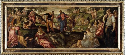 The Miracle of the Loaves and Fishes by Jacopo Tintoretto (Jacopo Robusti)